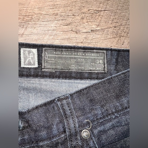 Vintage Marc Ecko Jeans Mens 36x32 Slim Fit Cut & Sew Dark Wash Blue Denim - Picture 7 of 8